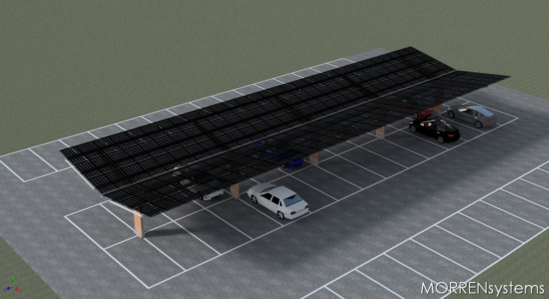 MORRENsolar - solar parking hout